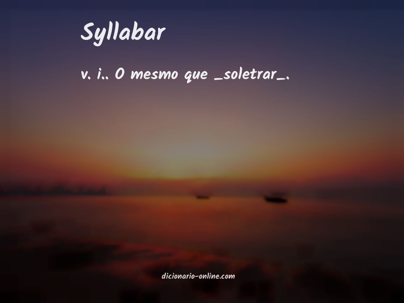 Significado de syllabar