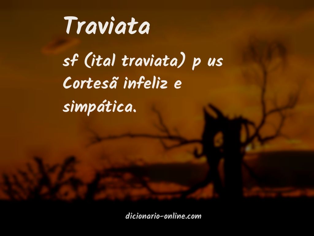 Significado de traviata