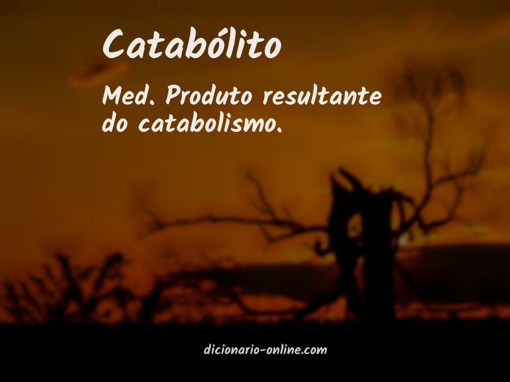 Significado de catabólito