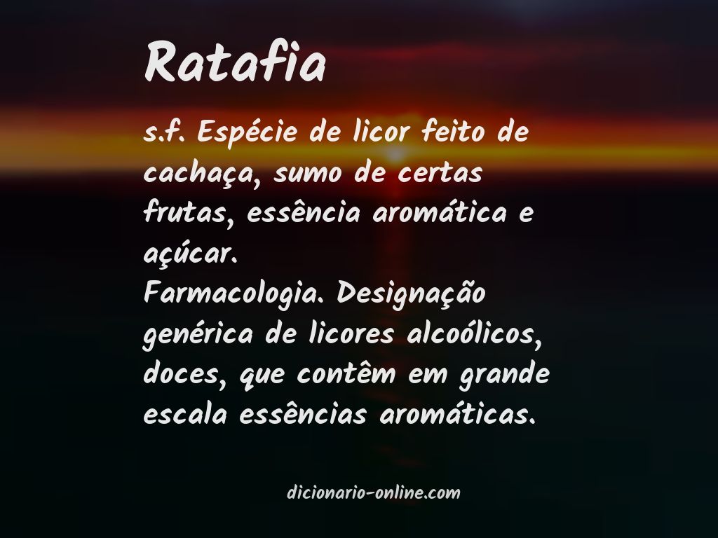 Significado de ratafia