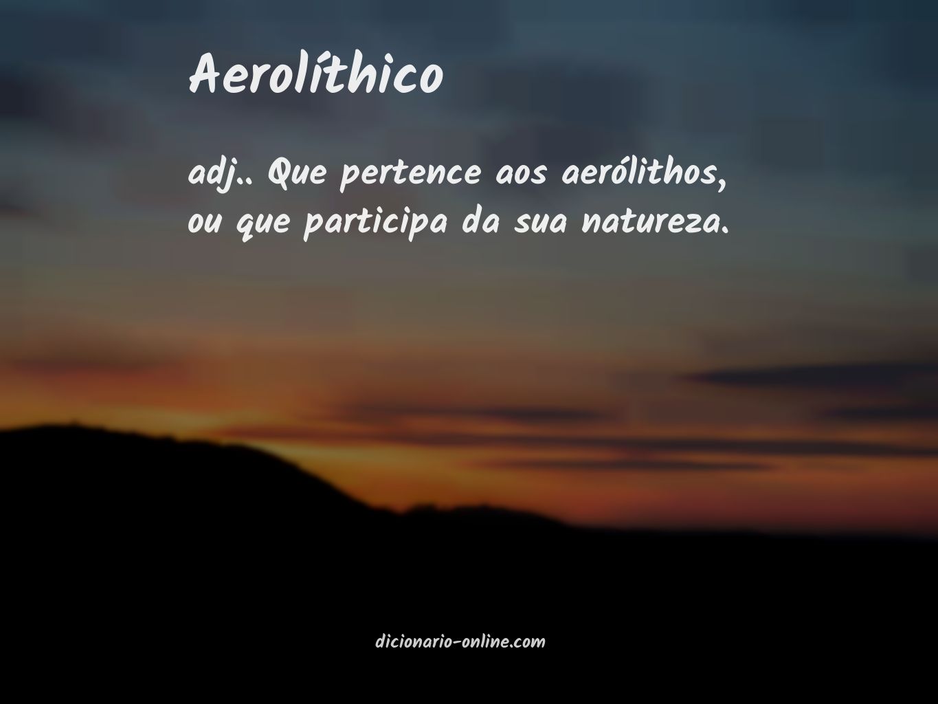 Significado de aerolíthico