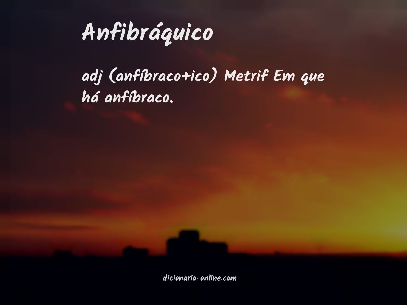 Significado de anfibráquico