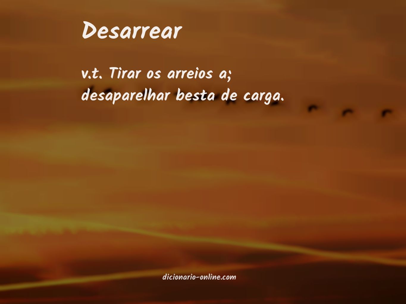 Significado de desarrear