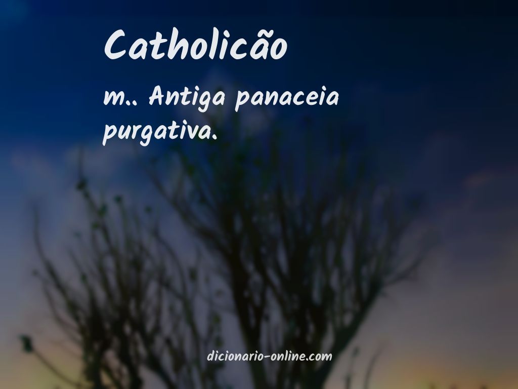 Significado de catholicão