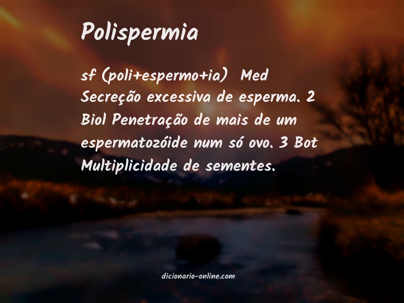 Significado de polispermia