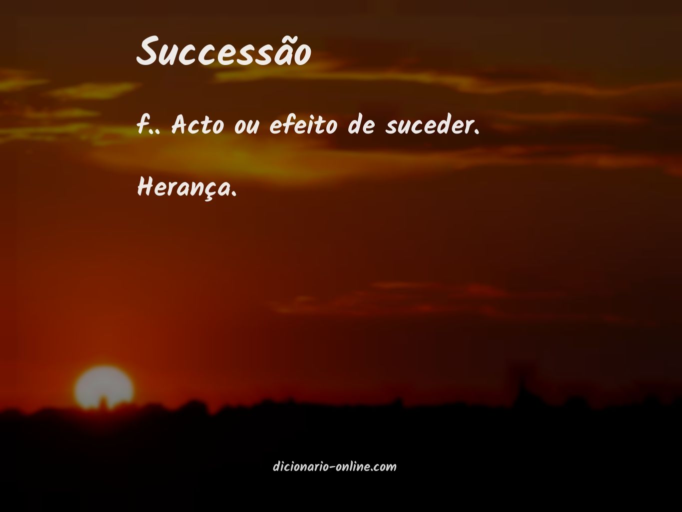 Significado de successão