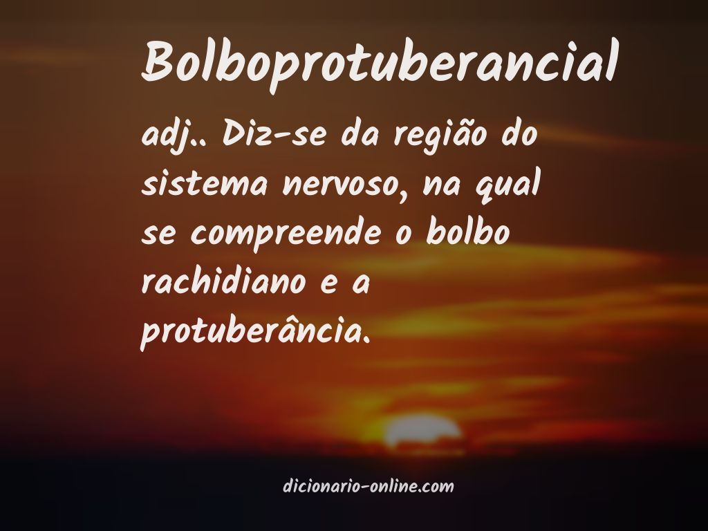 Significado de bolboprotuberancial