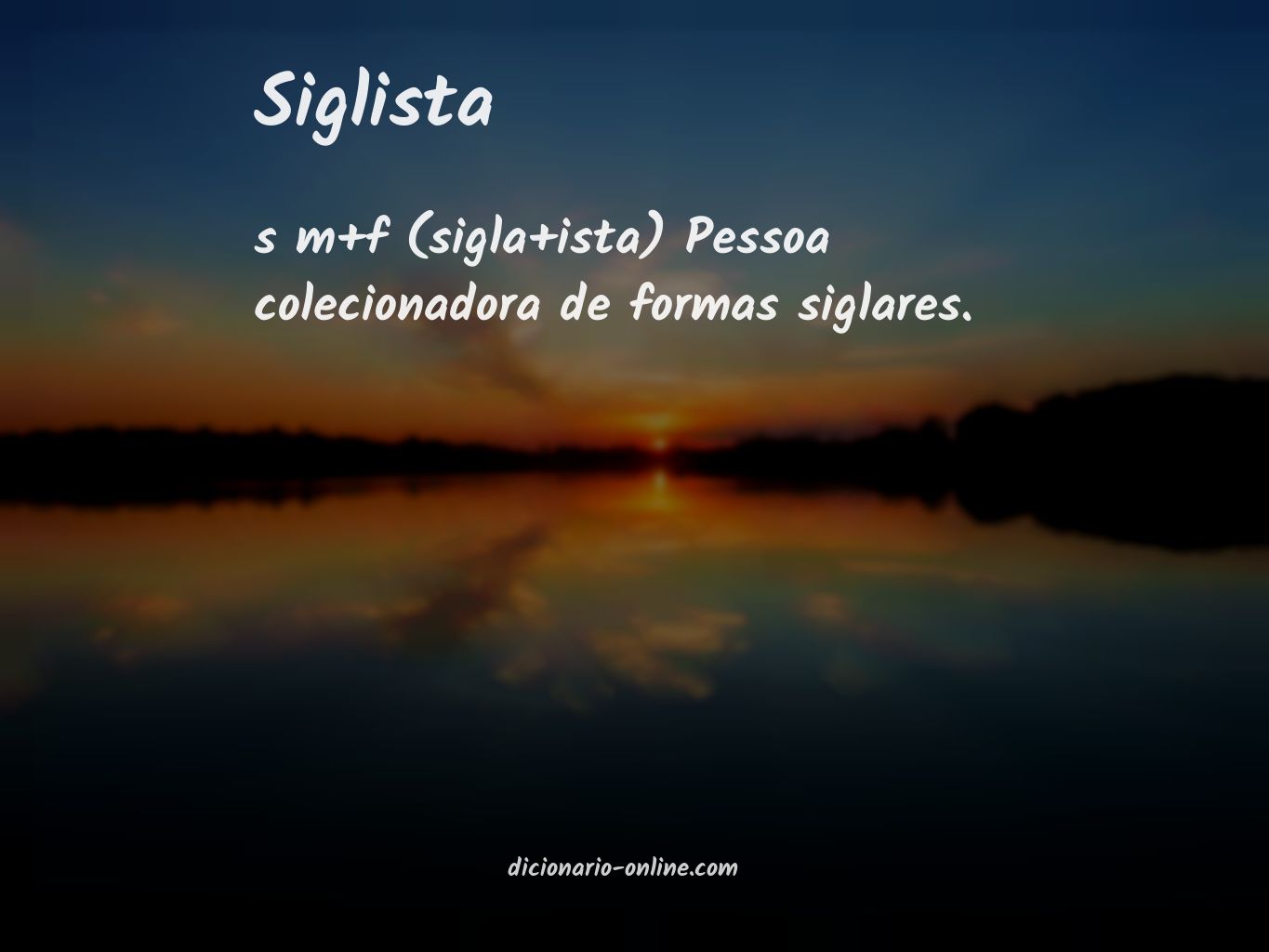 Significado de siglista