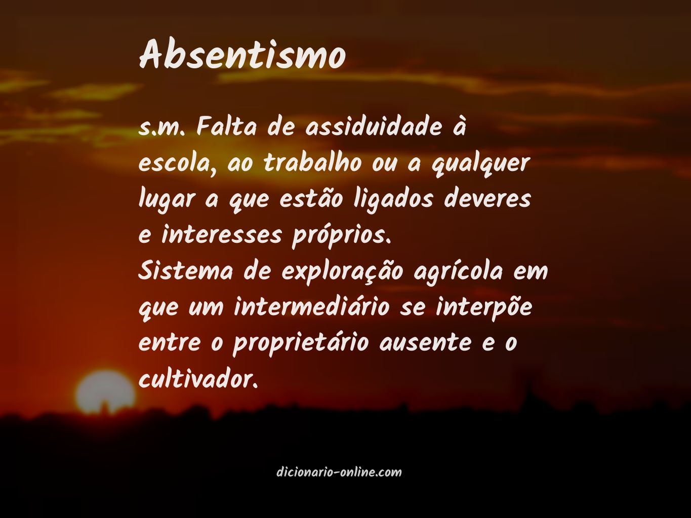 Significado de absentismo