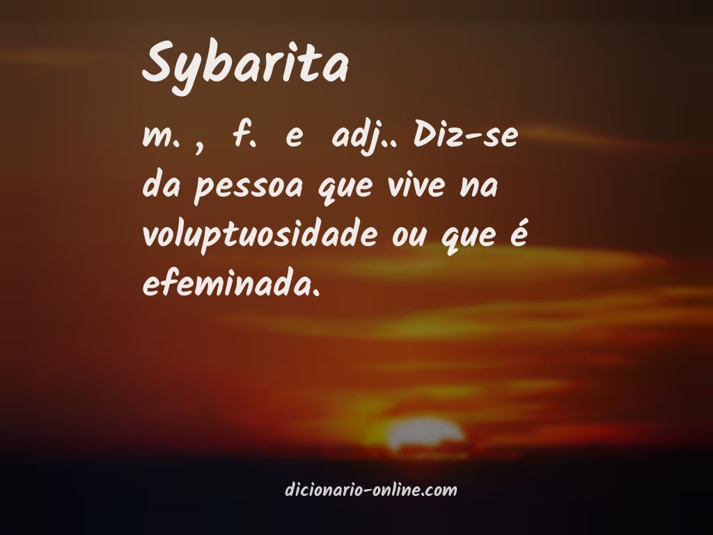 Significado de sybarita