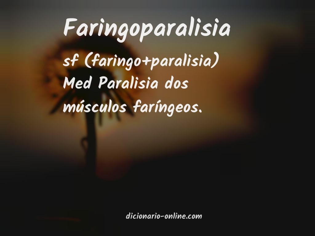 Significado de faringoparalisia