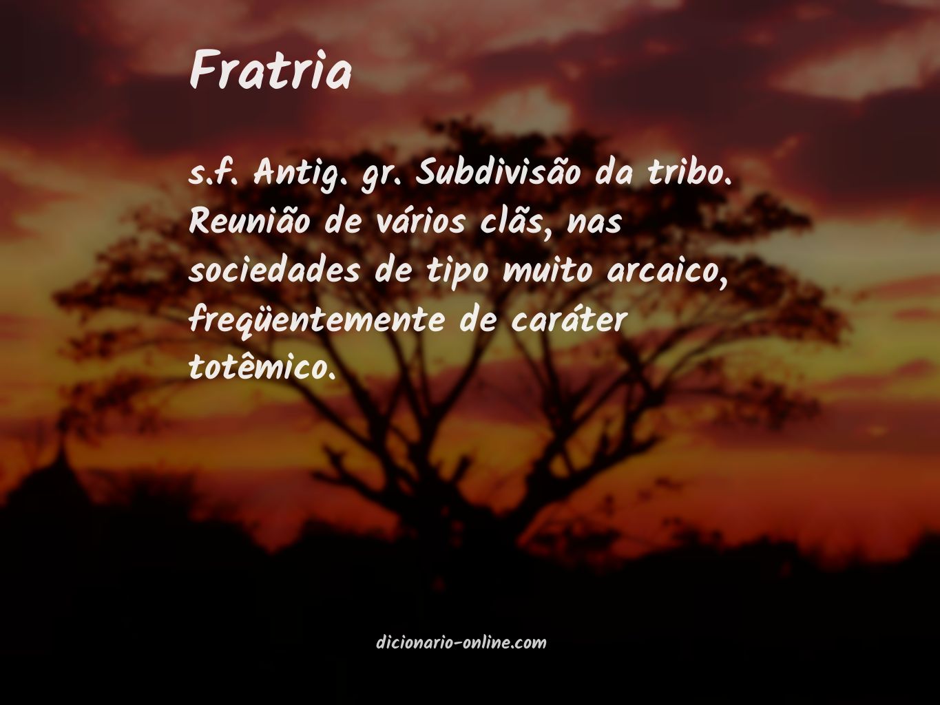 Significado de fratria