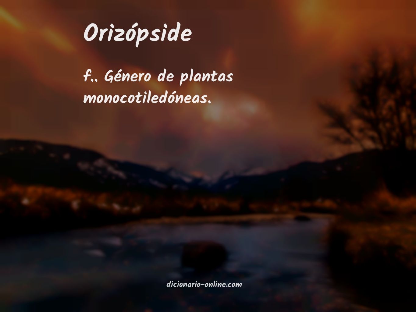 Significado de orizópside