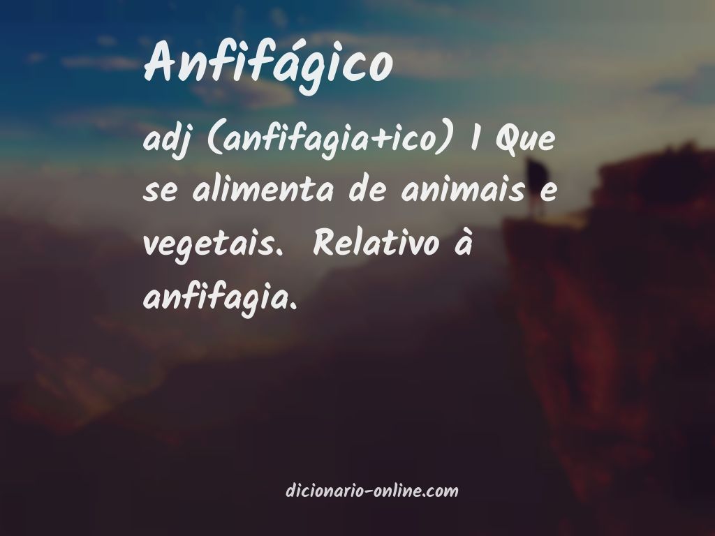 Significado de anfifágico