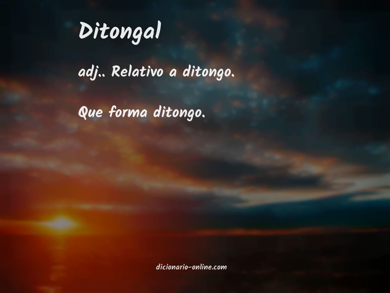 Significado de ditongal