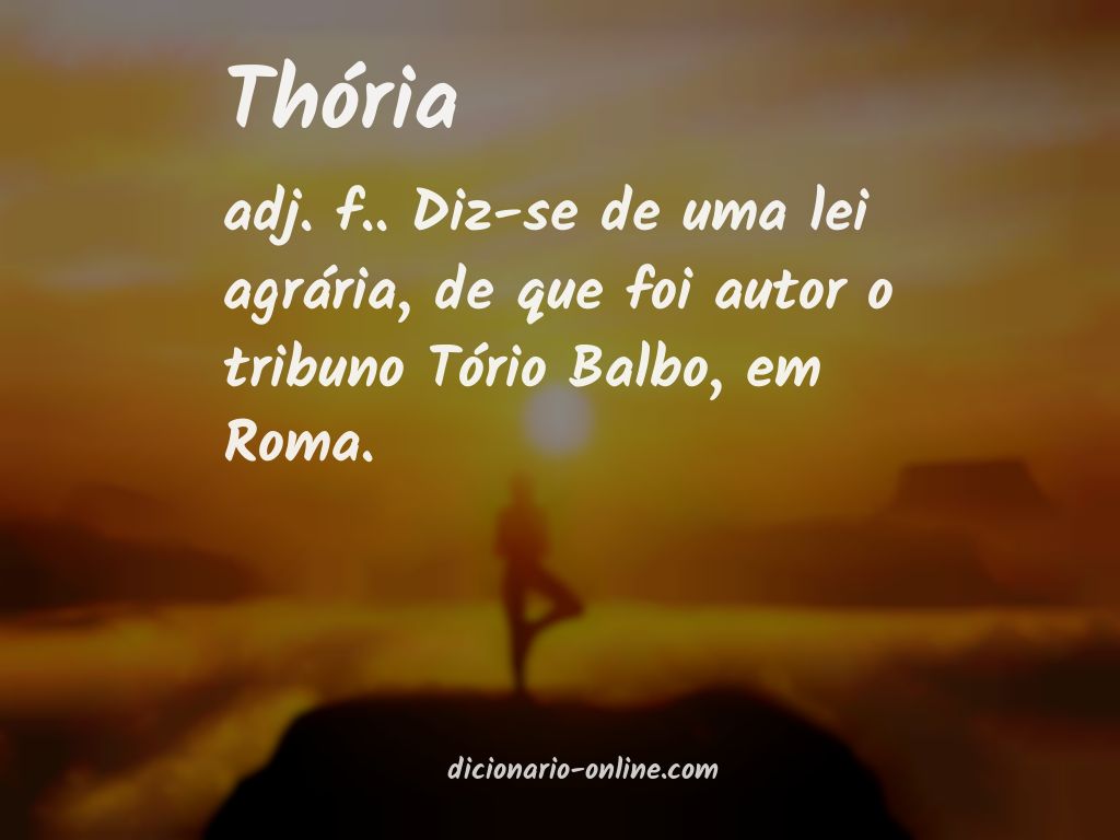 Significado de thória