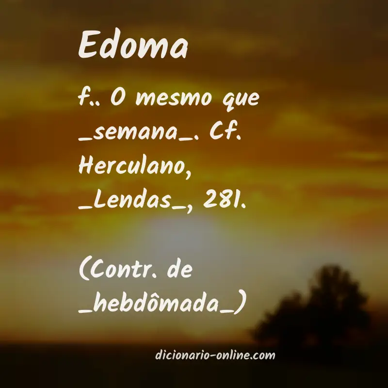 Significado de edoma