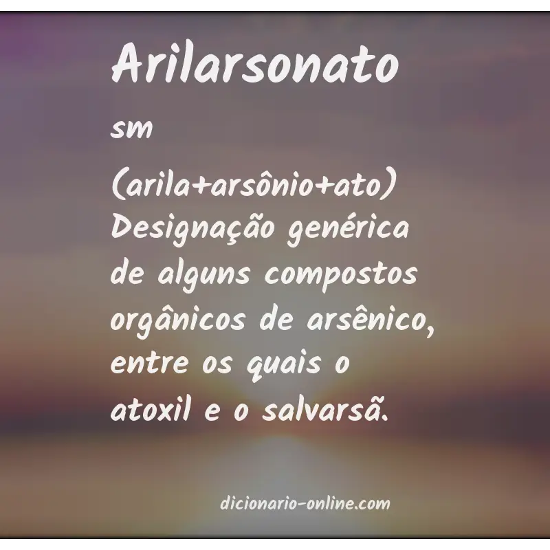 Significado de arilarsonato