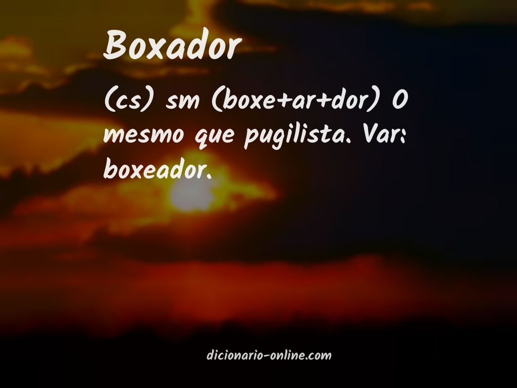 Significado de boxador