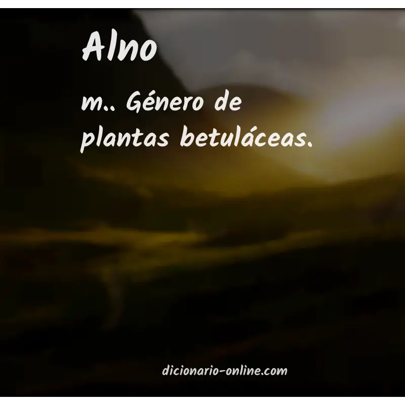 Significado de alno