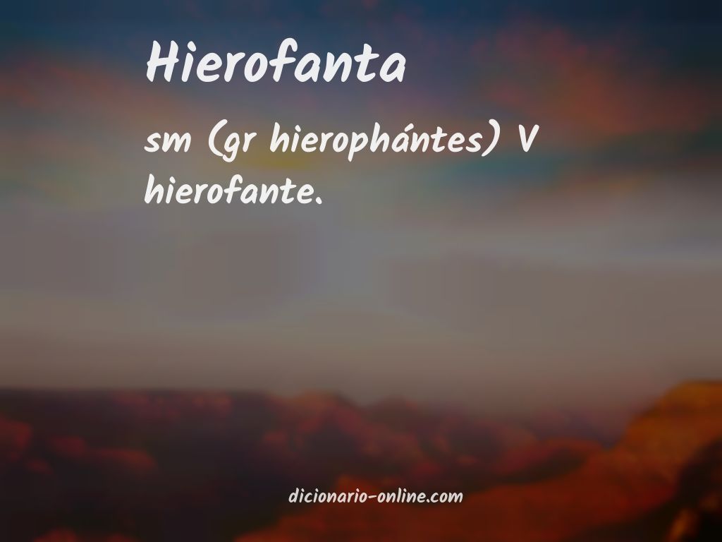 Significado de hierofanta