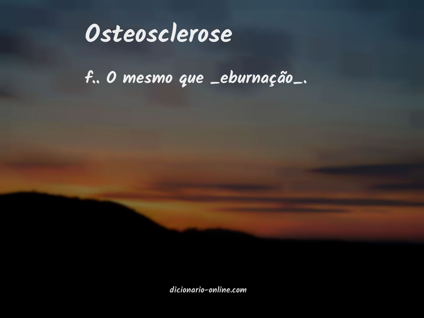 Significado de osteosclerose