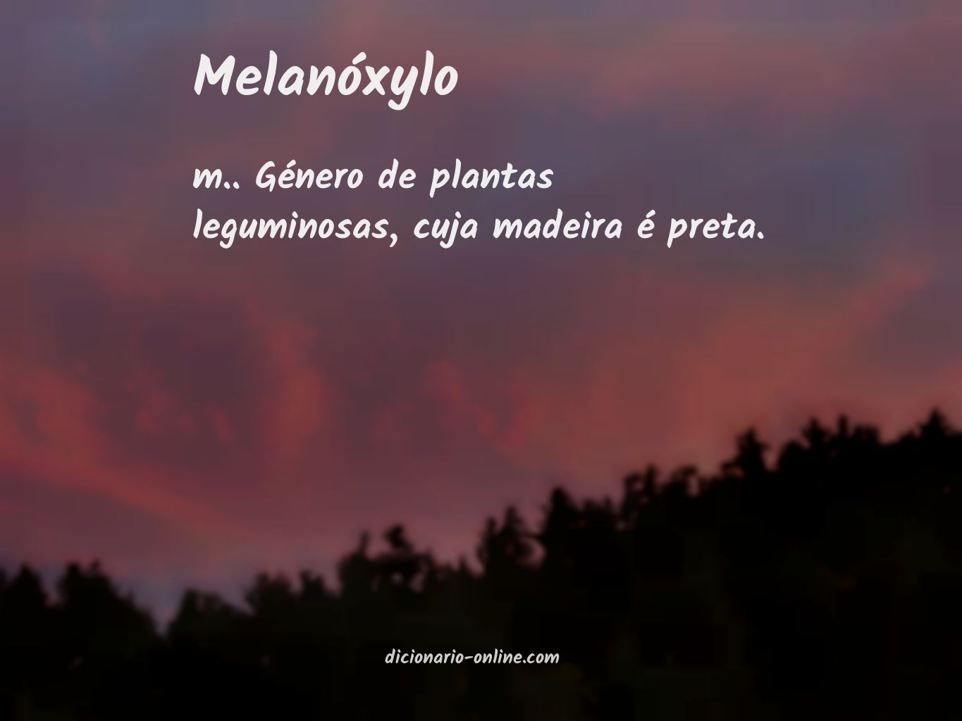 Significado de melanóxylo