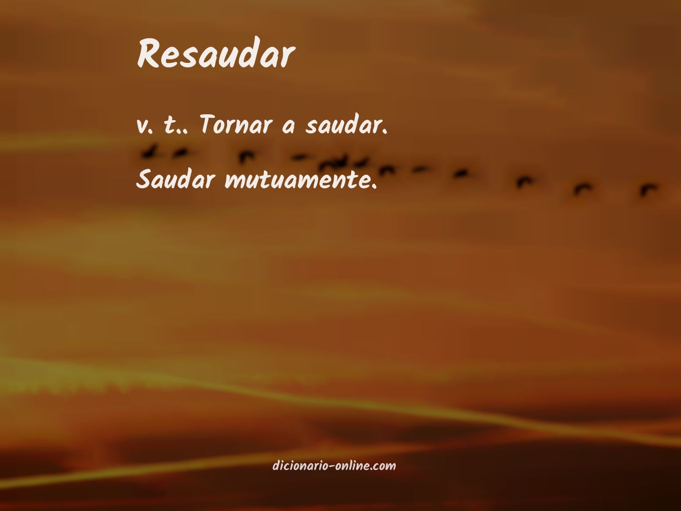 Significado de resaudar