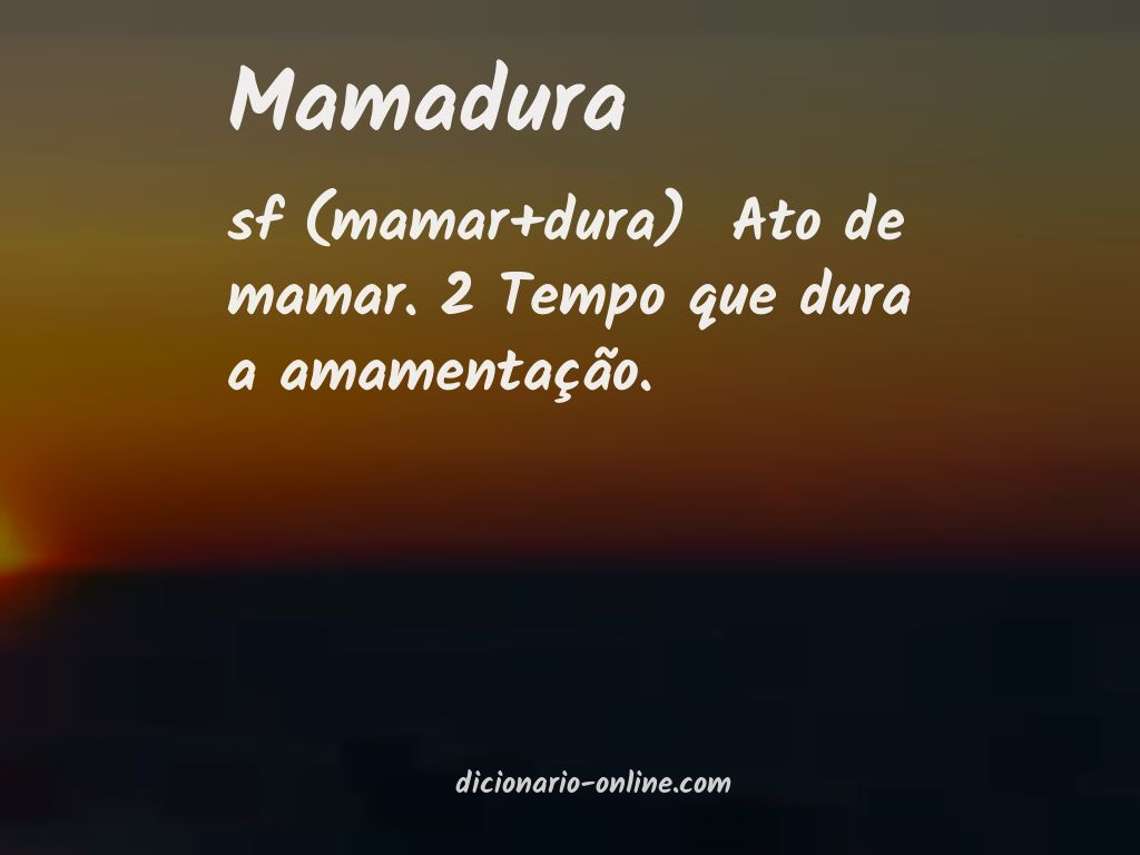 Significado de mamadura