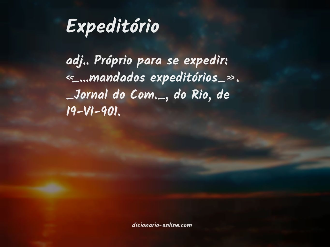 Significado de expeditório