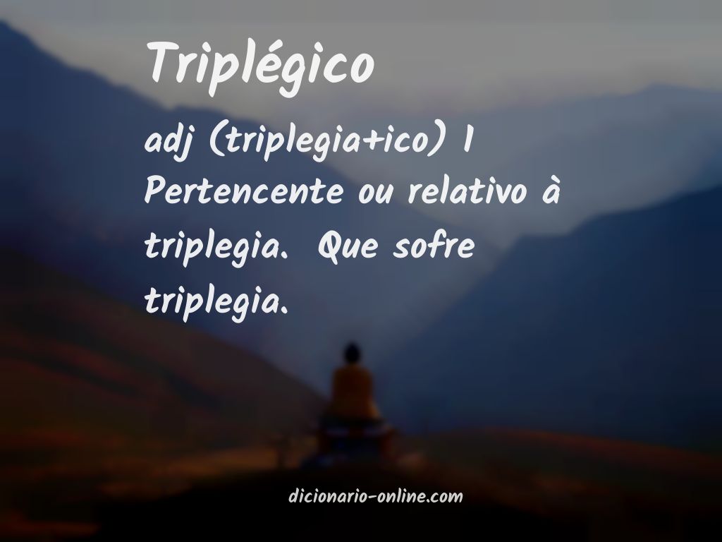 Significado de triplégico