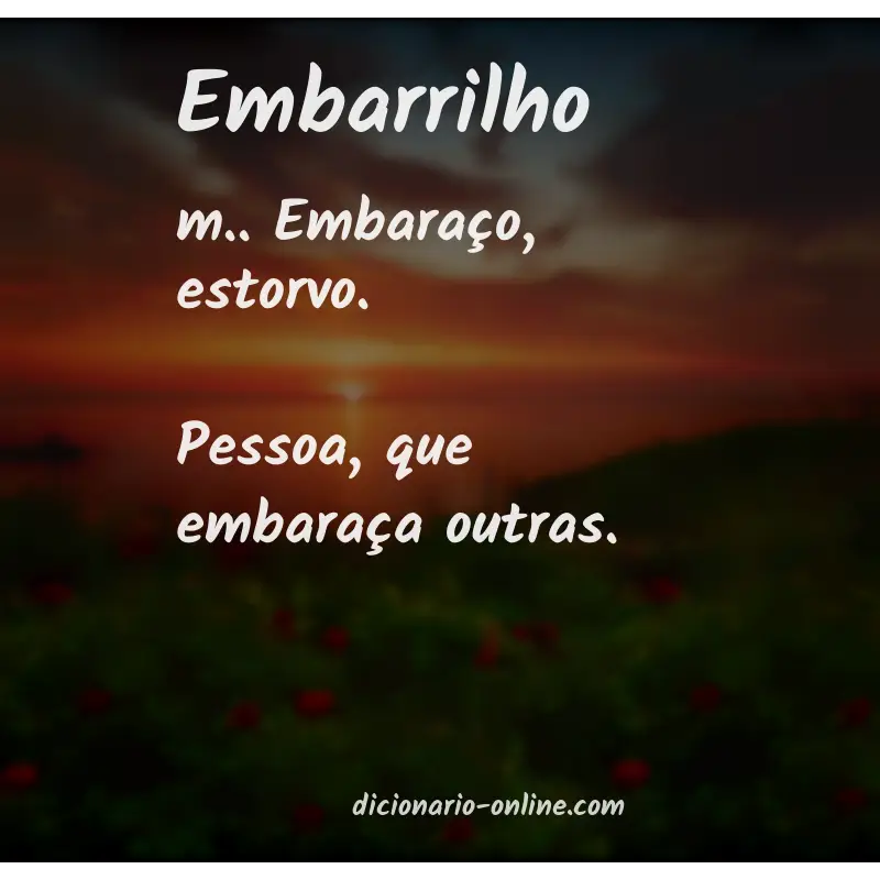Significado de embarrilho