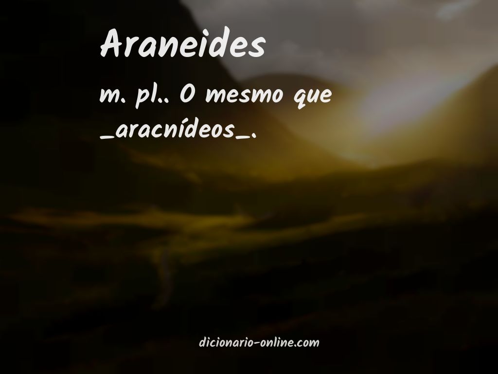 Significado de araneides