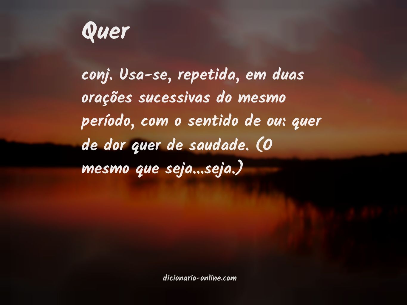 Significado de quer