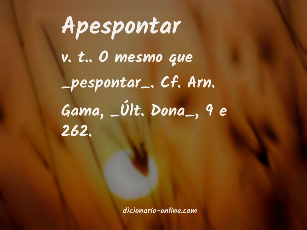 Significado de apespontar