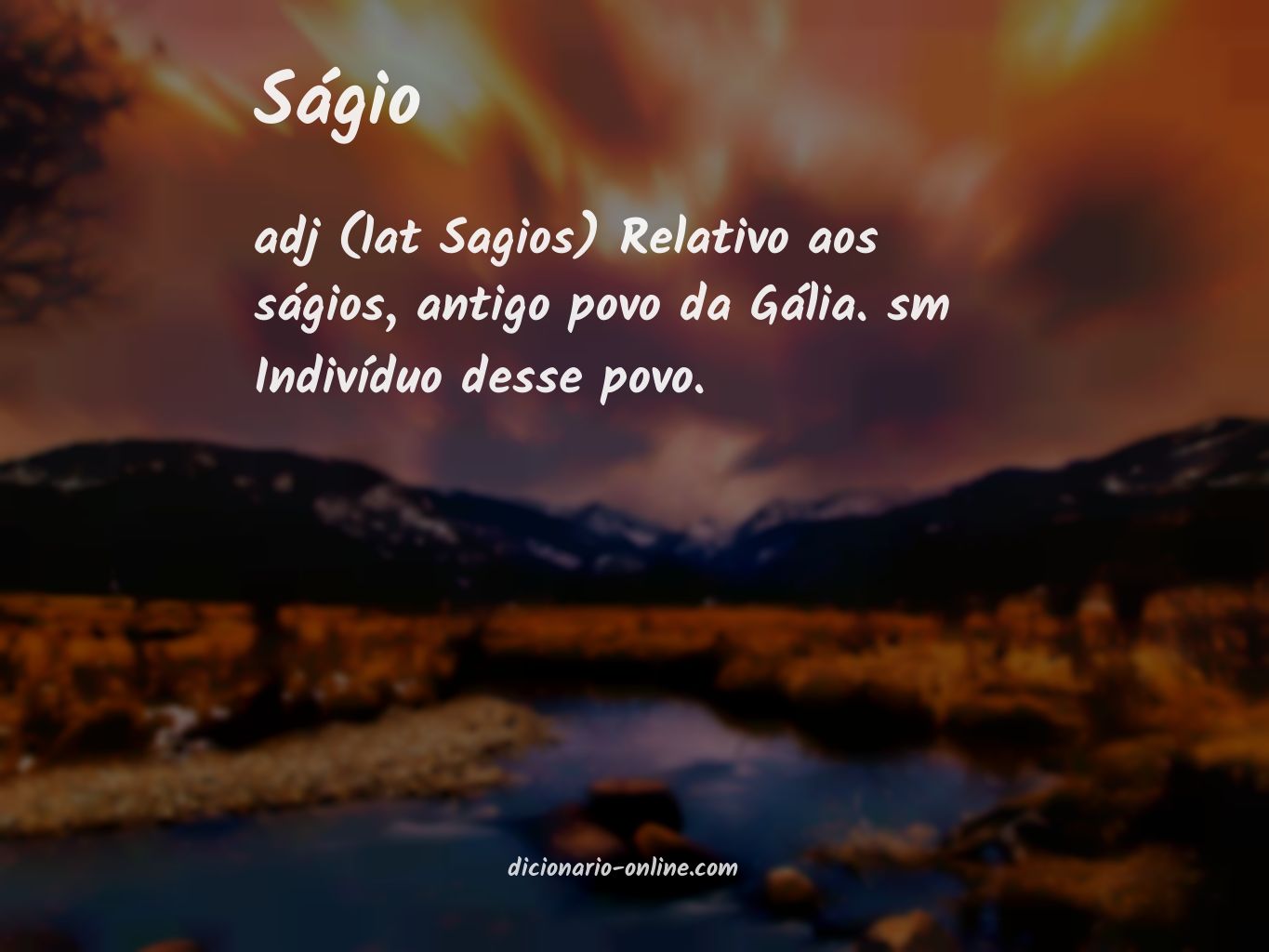 Significado de ságio