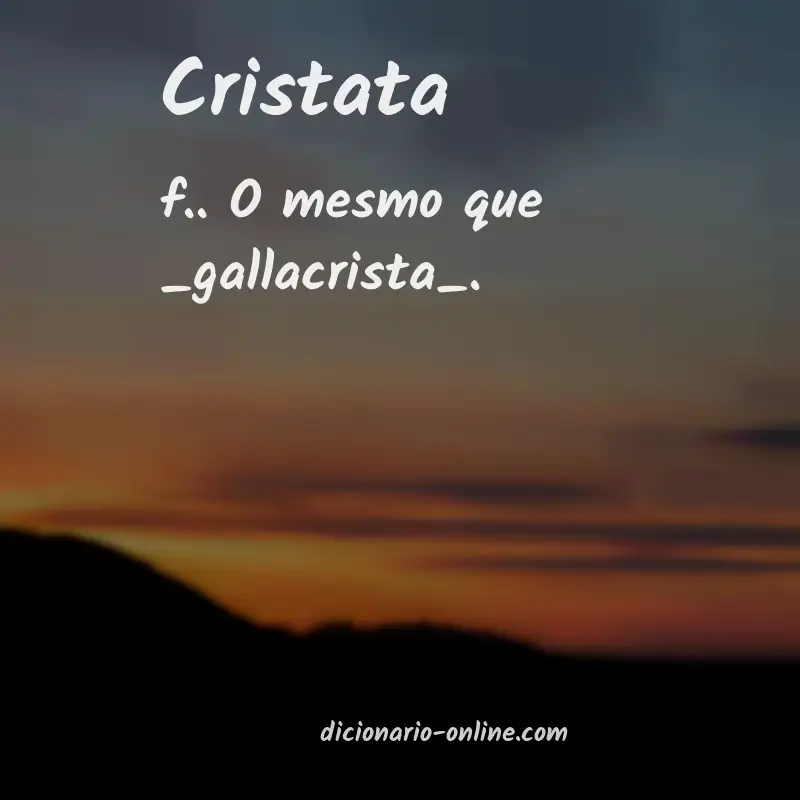 Significado de cristata
