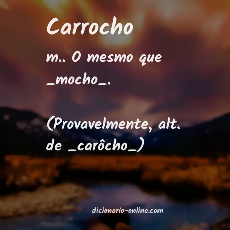 Significado de carrocho
