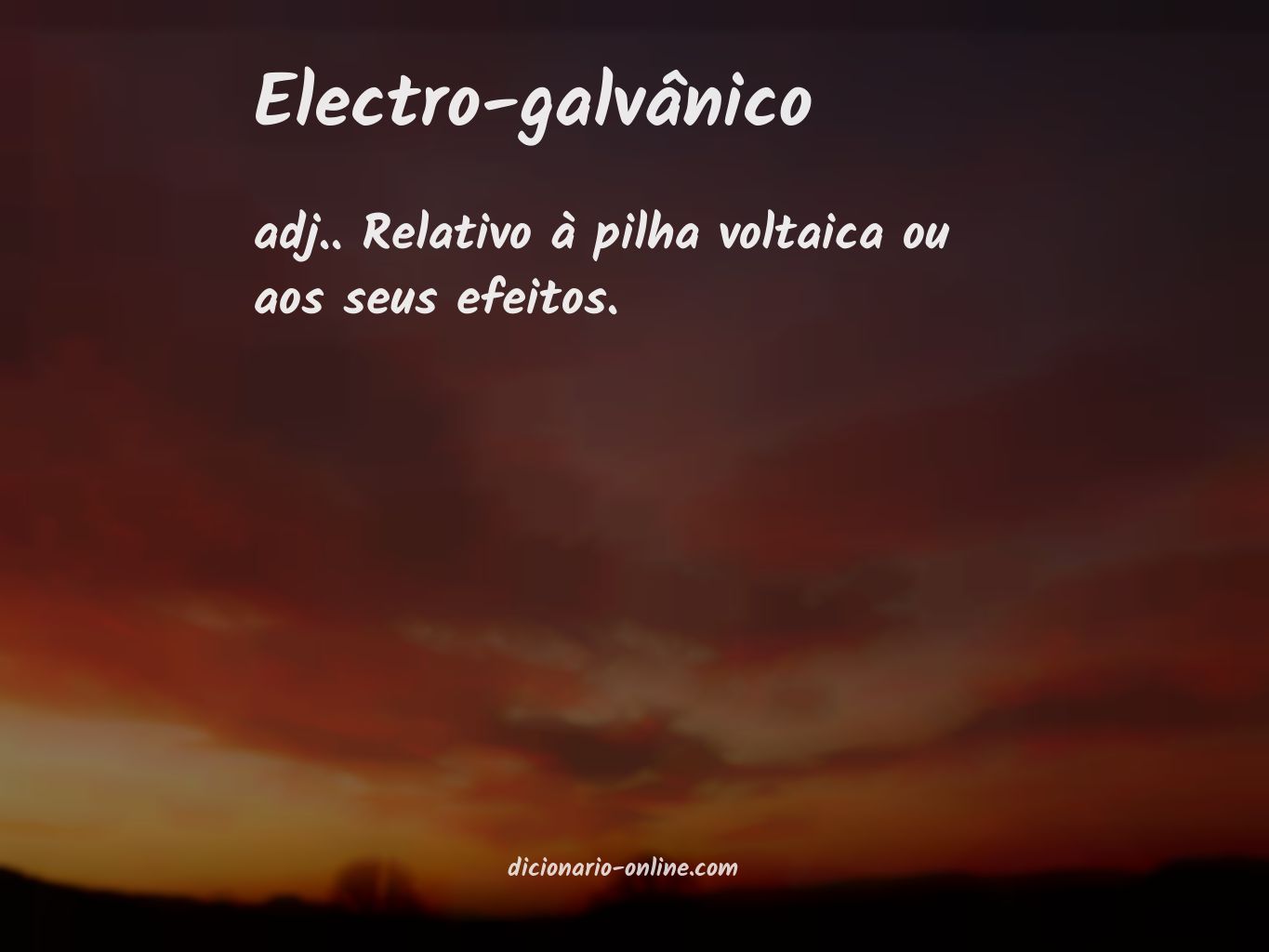 Significado de electro-galvânico