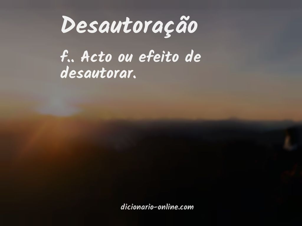 Significado de desautoração