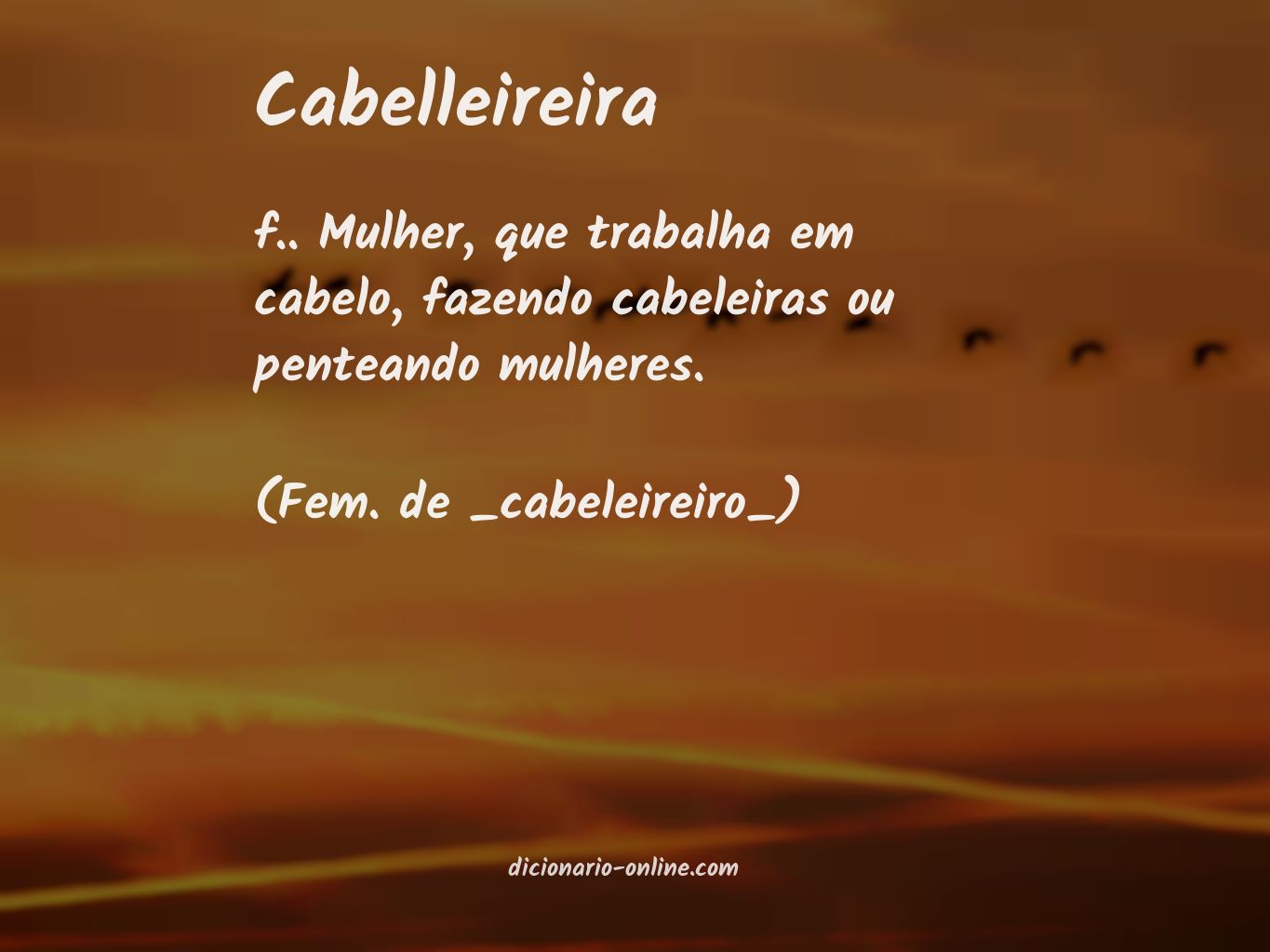 Significado de cabelleireira