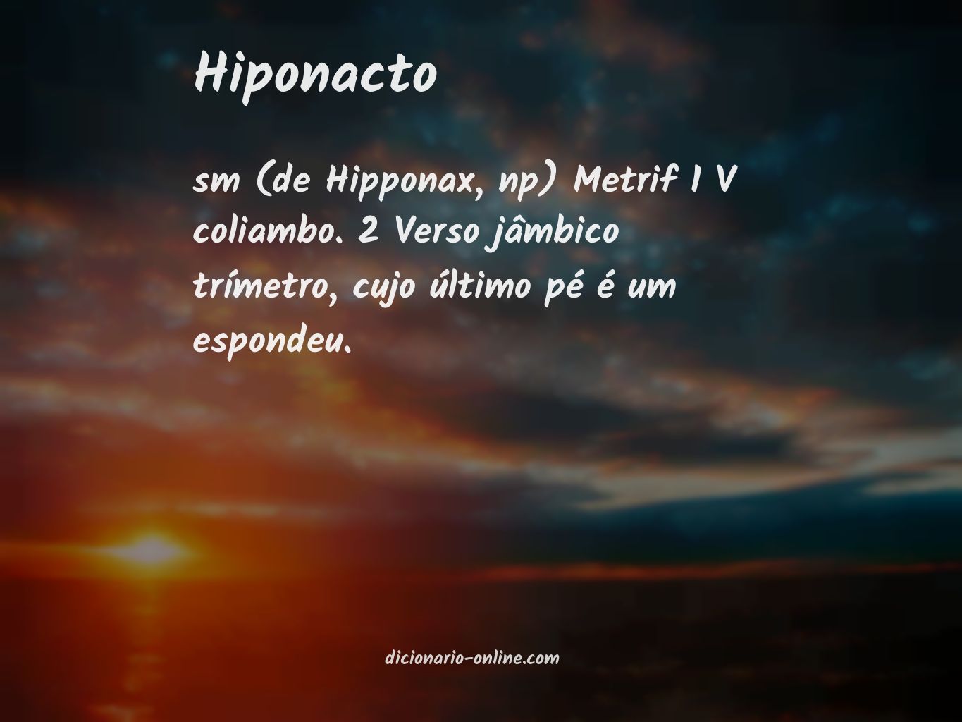 Significado de hiponacto