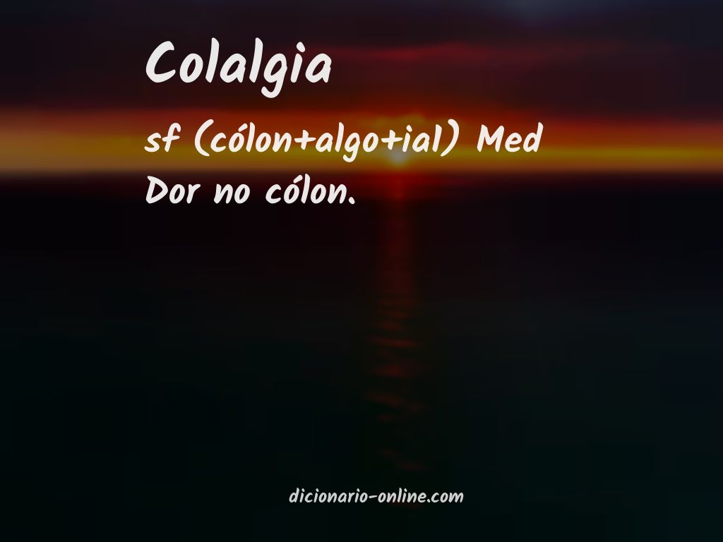 Significado de colalgia