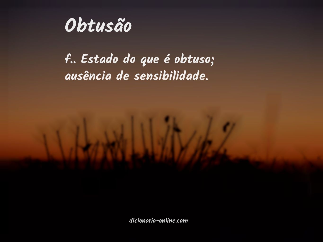 Significado de obtusão