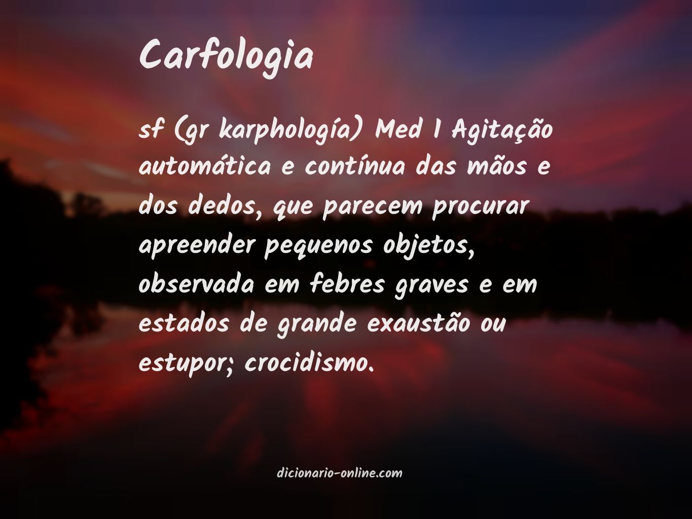 Significado de carfologia