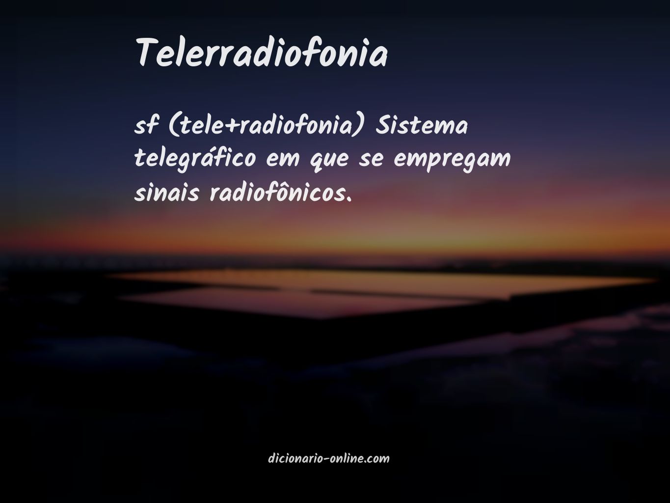 Significado de telerradiofonia