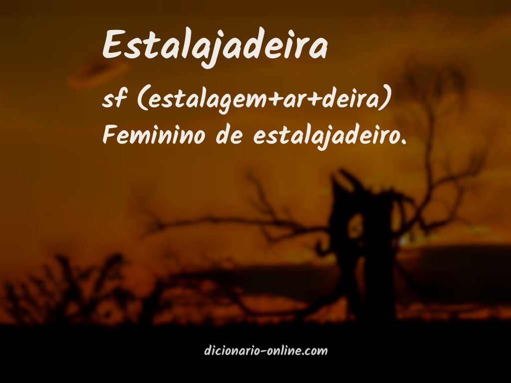 Significado de estalajadeira