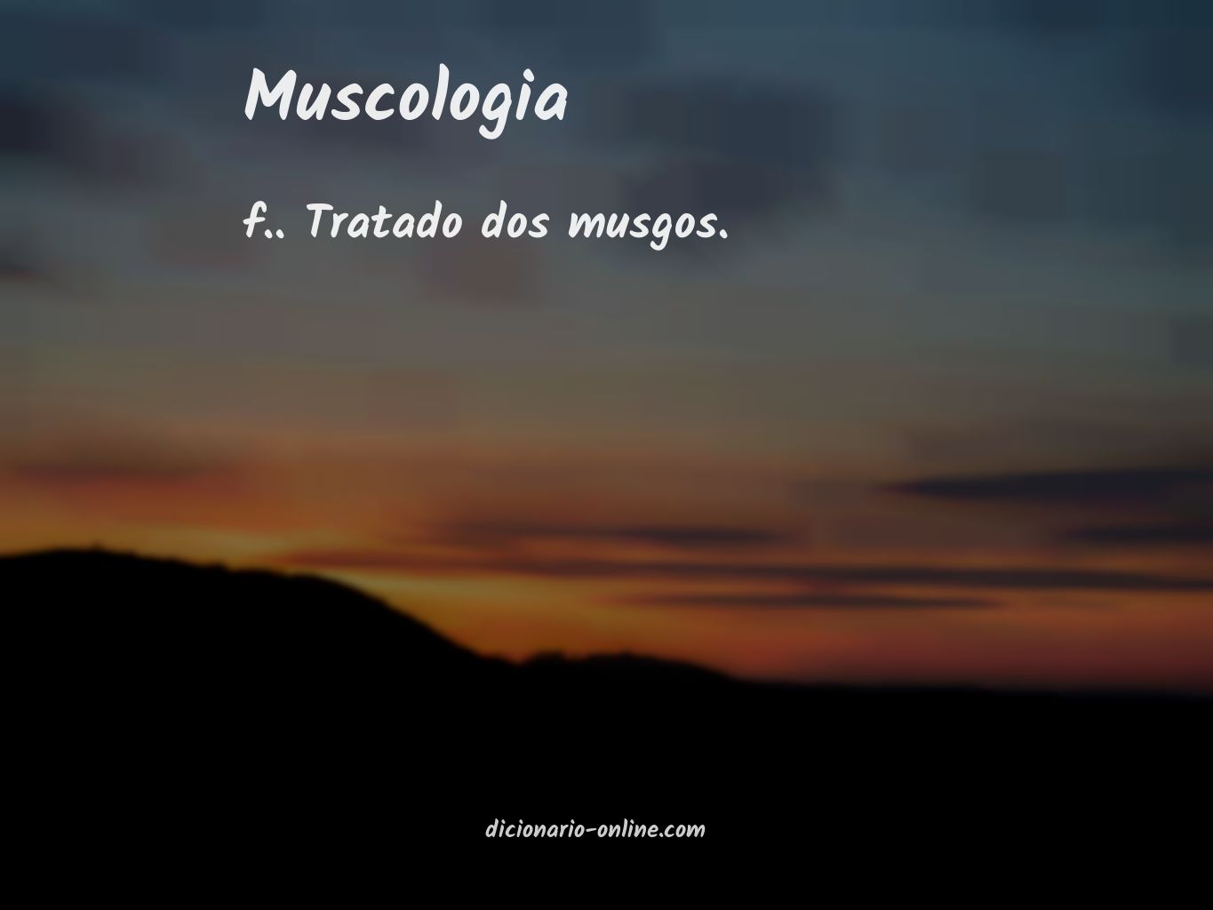 Significado de muscologia