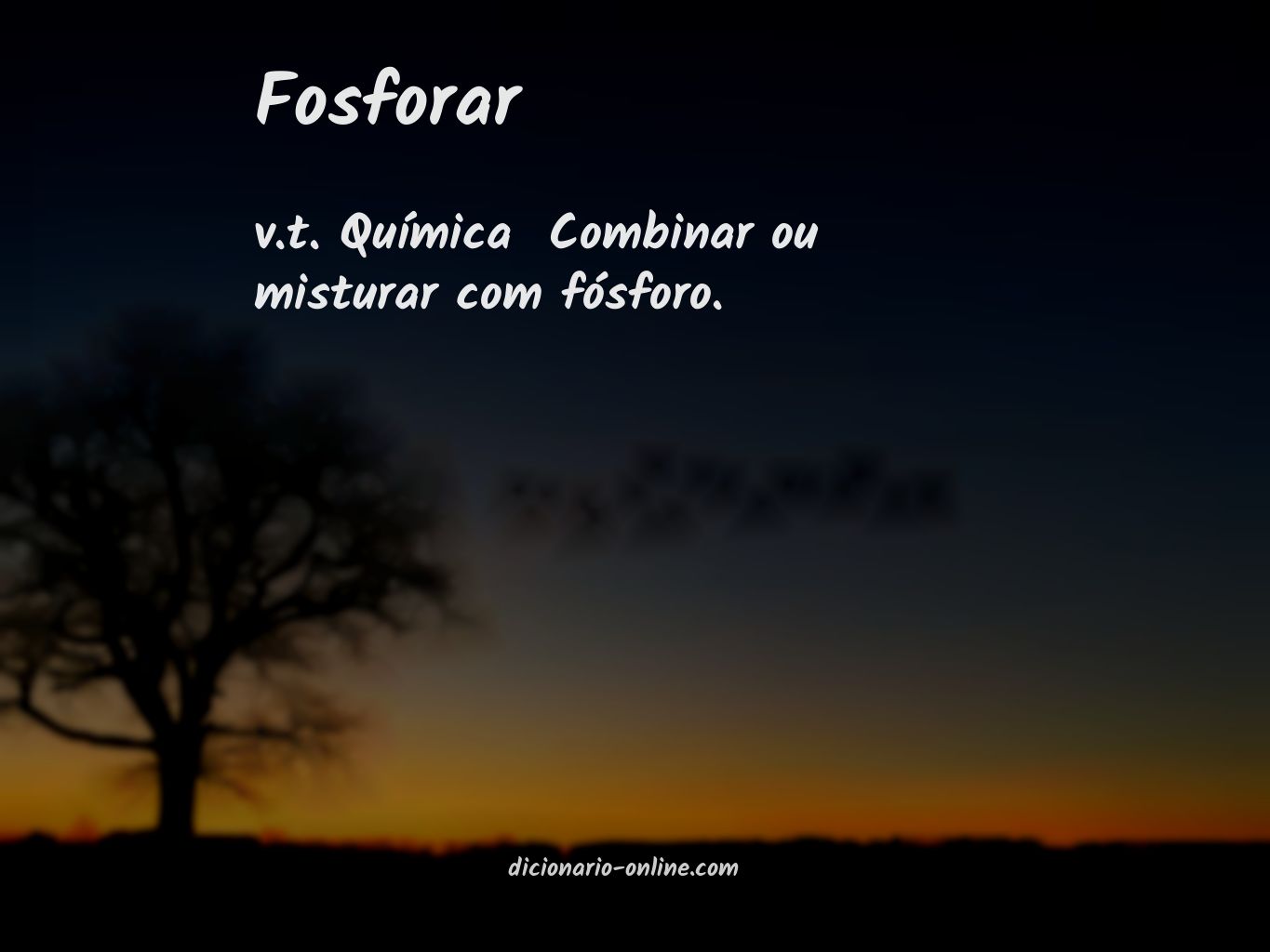 Significado de fosforar