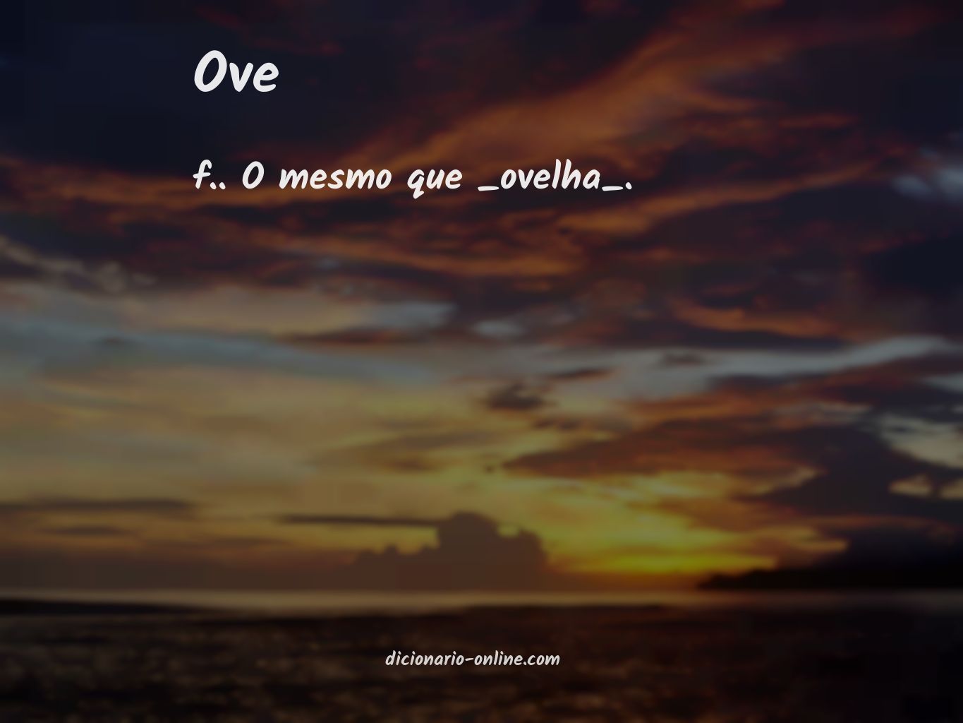 Significado de ove